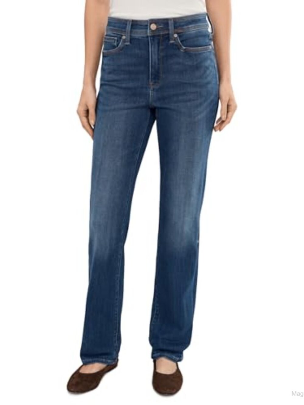 NYDJ Marilyn High Rise Straight Leg Jeans Stretch Denim Lift Tuck